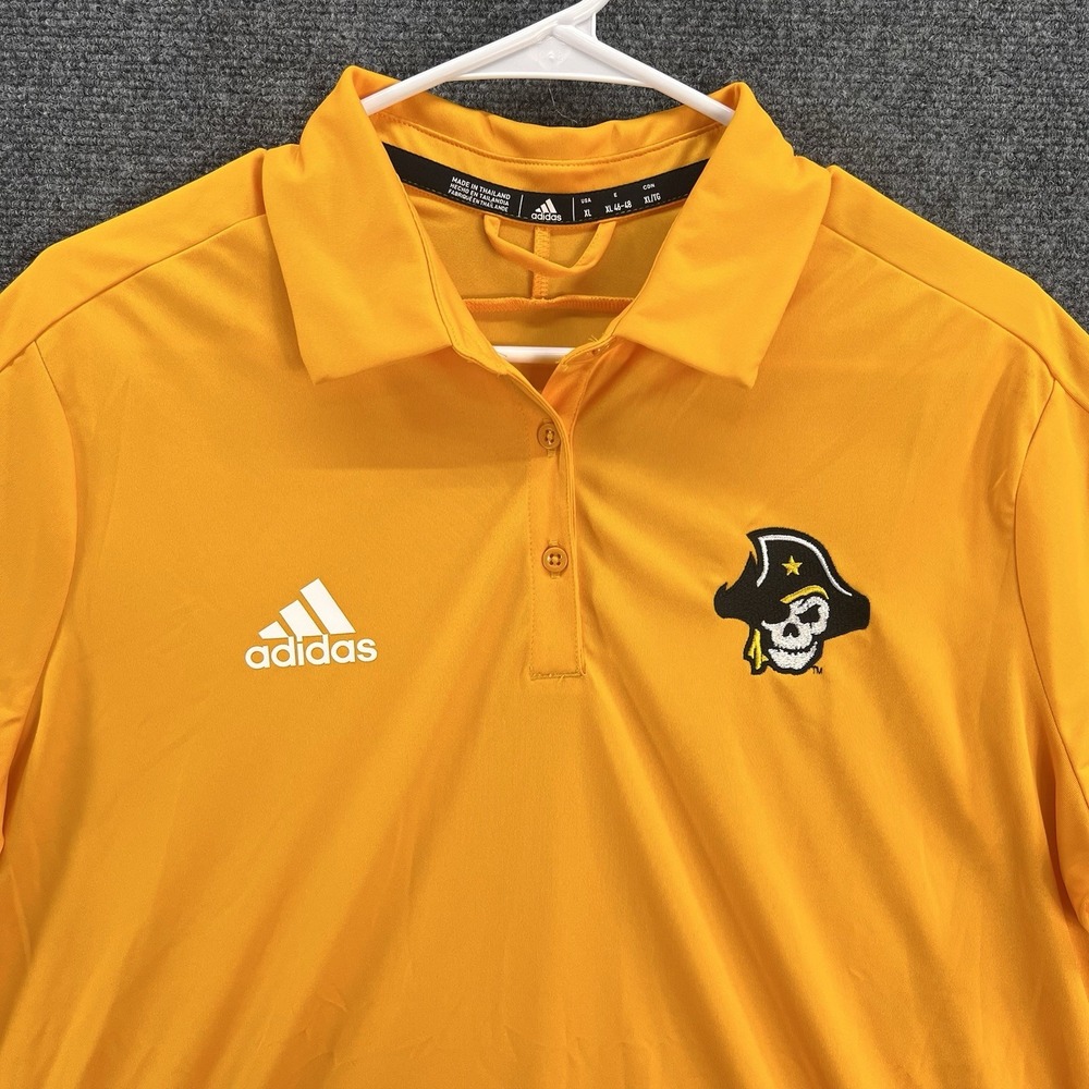 Adidas Southwestern University Pirates Polo Shirt Womens XL Orange NCAA Primeblu